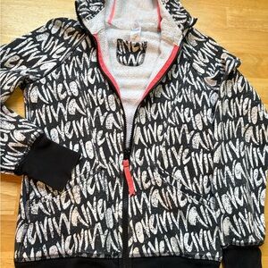 Ivivva Black and White Patterned Hoodie